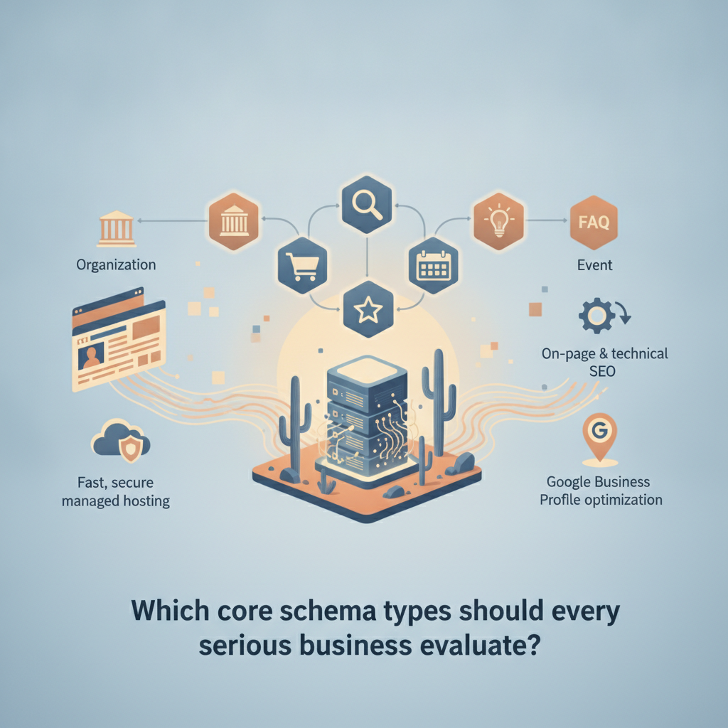 Illustration for Which core schema types should every serious business evaluate? — Web Hosting , SEO