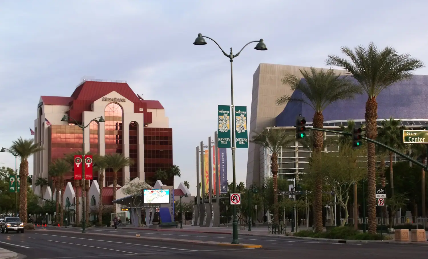 Downtown Mesa, Arizona main street