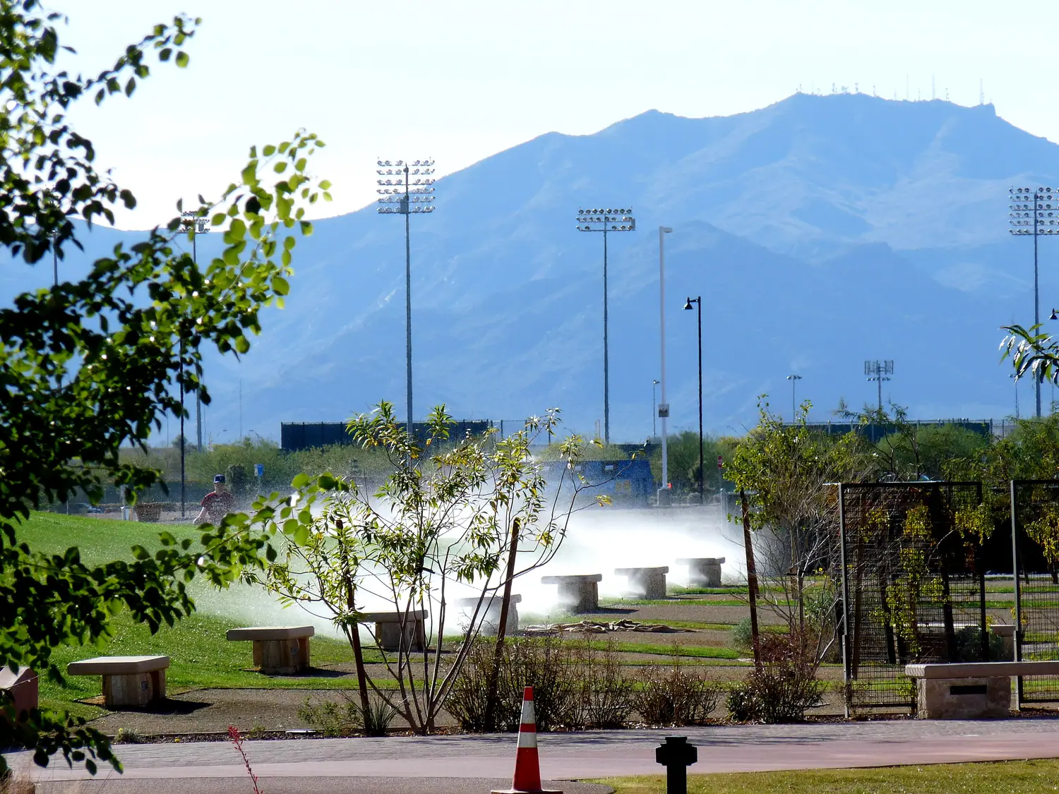 The Surprise Civic Center with the White Tank Mountains beyond